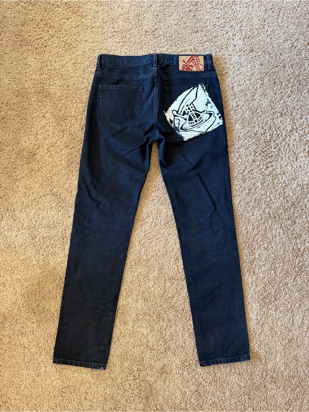 Men’s Vivienne Westwood [32] Dark Blue / Black Anglomania Slim-Fit Denim Jeans